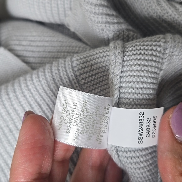 J. Jill Light Gray/Silver Ribbed Lightweight Cotton Blend Vest Size Large Petite - Picture 10 of 10